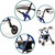 Super Light Rollator Lightweight Aluminum Loop Brake Folding Walker Adult W/height Adjustable Seat By Legs and Arms w/ 6