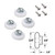 4-Pack Sliding Shower Door and Tub Rollers, 3/4 inch Roller Diameter, for The Replacement of Sliding Glass Shower Door Rollers Runners Wheels, Ultra Quiet Ball Bearing, Threaded Hex Hub