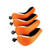 4X Thick Neoprene Hybrid Golf Club Head Cover Headcovers with Interchangeable Number Tags (Orange)