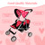 My First Doll Twin Stroller - Cutest Heart Design Doll Twins Stroller - Great Toy Gift for Girls