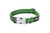 Red Dingo Reflective Green Dog Collar, Medium/Large/20mm