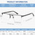 EYECEDAR 5 Pack Quality Reading Glasses Men Metal Half Frame Spring Hinges Blue Light Blocking Computer Eyeglasses Readers for Men 3.0