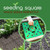 Seeding Square - Patented Seed and Seedling Spacer Tool for Bigger Harvests, Organized Plants & Fewer Weeds – Color-Coded Gardening Template with Magnetic Dibber, Ruler & Planting Guide