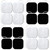 Easy@Home 16 Pads of 2"x 2" TENS Unit Reuseable Self Stick Carbon Electrode Pad - Non Irritating Design