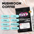 Nuyu Medium Roast Premium Mushroom Coffee, 12 oz, Ground 100% Rwandan Arabica, 2000mg Functional Mushrooms, Lion's Mane, Reishi, Chaga, Cordyceps for Cognition, Energy and Wellness