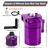 muge racing Baffled Oil Catch Can 400ml, Universal Oil Catch Can Kit with Breather Filter & Stainless Steel Wool, Installation Accessories & Premium Fuel Line Included, Alumium, Purple