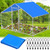 Nuanchu Chicken Coop Cover Waterproof and UV, 11.3 * 6.3 FT Chicken Run Cover for Winter with 18 Ball Bungees Cords Coop Tarp Shade Cloth for Large Coop Walk in Run Pen(Blue)