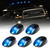 AMEXMART 5X Blue LED Cab Lights Smoked Cab Roof Running Top Marker Light Compatible for Dodge Ram 1500 2500 3500 4500 5500 2003-2018 Pickup Trucks