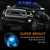 AMEXMART 5X Blue LED Cab Lights Smoked Cab Roof Running Top Marker Light Compatible for Dodge Ram 1500 2500 3500 4500 5500 2003-2018 Pickup Trucks