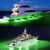 HUSUKU SOOP3 Plus (Green 2.0) 84LED 3000LM 180° Marine Led Underwater Boat Light, 10-36V Boat Under Water Lights Upgraded IP68 Waterproof 316 Stainless Transom Mount Cockpit Yacht Interior Light, 1PCS