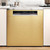 WESTICK Gold Stainless Steel Contact Paper for Appliances Textured Gold Refrigerator Wrap Peel and Stick Countertops Waterproof Heat Resistant Golden Fridge Vinyl Wrap for Cabinets Tables 15.8" x 394"