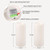 NURADA Large Outdoor Solar Candles Waterproof - 10" x 4" Rechargeable Solar Powered Flameless LED Pillar Flickering Candle for Patio Porch Lanterns Decor - Ivory White Set of 2