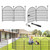 Adavin Tall Garden Fence Animal Barrier, 32 in(H) X 8.8 Ft(L) 4 Panels Dog Fences Outdoor for Yard, Black Heavy Duty Metal Temporary Fence, No Dig Garden Fencing for Yard Flower Bed Lawn Patio