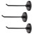 3pcs Magnetic Hooks, 2.65lb 5.3 Inch Long Heavy Duty Magnet Hooks, Strong Magnetic Cruise Hooks Wall Hook Magnetic Hangers for Cabins Garage Grill Kitchen Refrigerator Computer(Black, 2.65lb)