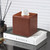 MEIBOOCH Square Tissue Box Cover, Luxury PU Leather Tissue Holder with Magnetic Closure (Brown)