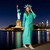 HAPNBCELE Women's Lady Liberty Costume with Crown, 4th of July Fancy Dress Statue of Liberties Cosplay Halloween Outfits (X-Large, Cyan)