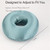 Heal n Hope Silky Satin Piercing Pillow Ear Pillows Donut with Hole for Ear Pain CNH Piercing Pain Relief Sleeping Pressure Sore Side Sleepers Smooth Cooling Ear Guard Protector, Turquoise