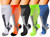 Double Couple 5 Pairs Wide Calf Compression Socks for Men Women Extra Plus Size Knee High Support