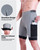 Sportneer Bike Shorts - Men's Padded Cycling Bicycle Shorts with 2 Placed Cargo Pockets for Road and Mountain Bikes Grey