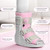 Jewlri Walking Boot for Broken Foot, Air Cam Walker Boot for Foot Injury Adjustable Fracture Support for Sprained Ankle, Grey Shell with Light Pink Lining for Women Medium