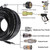 100FT Sewer Jetter Kit for Pressure Washer Water Jet Drain Cleaner Hose 1/4 Female NPT,Corner,Rotating and Button Nozzle Sewer Jetting Nozzle Pearl Corsage Pin Waterproof Tape with 2 Spanner