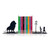 Lion & Lamp Post Decorative Bookends – Magical Themed Book Ends for Shelves, for Narnia Fans & Literary Decor Lovers