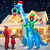 14 Ft Long by 12 Ft Tall Giant Christmas Inflatables Dinosaur with Black Santa Elf & Xmas Wreath Outdoor Decorations, Built-in Light Blow Up Black Christmas Yard Decor for Outside Lawn Garden