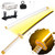 RENGENG Light Up Zenitsu Sword, 40 Inches Rechargeable Plastic Anime Replica with Belt & Stand, Original Texture Anime Sword