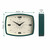 JONES CLOCKS® Movie Wall Clock | Rectangular Retro Clock | 10 inch | Dark Green | Cool mid-Century Designer Look for Kitchen, Living Room or Office
