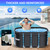 HOROW XL Large Oval Ice Bath Tub for Athletes, 100 Gallons Portable Cold Plunge Tub for Recovery and Cold Water Therapy, Multiple Layered Ice Plunge Tub with Cover for Family Gardens, Gym, Outdoor Use