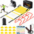 X-UMEUS Agility Ladder Speed Training Equipment Set-20ft Agility Ladder,12 Soccer Cones,4 Hurdles, Jump Rope, Running Parachute| Basketball Football Soccer Training Equipment for Kids Youth Adults