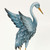 Bits and Pieces - Japanese Blue Heron Metal Sculpture Set - Two Standing Cranes Perfect for Garden Décor - Metal Garden Art, Outdoor Lawn and Patio Décor, Backyard Sculpture, and Decoration