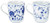 Sunupii 630740 Indigo Arabesque Pair Mug Set, Arabesque / Grape (Comes in a Gift Box), Mother's Day, Gift, Gift