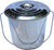 Stainless Steel Milk Pail Bucket, with Handle, and Open Lip Edge, and Optional lid. Also Good for Compost (14 Qt Pail with Lid)