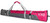 BRUBAKER Padded Ski Bag Skibag Carver Pro - Limited Edition - with Strong 2-Way Zip and Compression Straps - Pink/Grey - 66 7/8 Inches