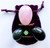 Polar Jade 3 Gemstones Yoni Eggs 3-pcs Set, Made of Rose Quartz, Obsidian and Nephrite Jade, Drilled, with One Box of Unwaxed String & User Instructions, L/M/S 3 Sizes for Training Yoni Love Muscles