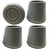 PCP Replacement Walker/Commode Tips, 7/8 inch / 2.2 cm Diameter (Gray, Set of 4)