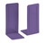 Acrimet Metal Bookends, Jumbo Size 9" H x 4" W x 4-1/2" D, Non-Skid Book Stand for Shelves, Heavy Duty Book Stopper, Purple, 1 Pair