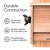 Bat House - Handcrafted Bat Box for Outside from Cedar Wood - Weatherproof Bat Houses for Outdoors - Bat Boxes Designed to Attract Bats - Easy for Bats to Land and Roost (Natural, One Chamber)