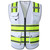 JKSafety 9 Pockets High Visibility Zipper Front Safety Vest | White with Dual Tone High Reflective Strips | Meets ANSI/ISEA Standards (901-White, XX-Large) JKSafety 9 Pockets High Visibility Zipper Front Safety Vest | White with Dual Tone High Reflective Strips | Meets ANSI/ISEA Standards (901-White, XX-Large)