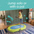 HearthSong Jump2It Indoor Trampoline with Adjustable Handle (24½-35"H), Holds Up to 180 lbs., 56"L x 35"W x 9"H