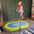 HearthSong Jump2It Indoor Trampoline with Adjustable Handle (24½-35"H), Holds Up to 180 lbs., 56"L x 35"W x 9"H