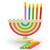 The Dreidel Company Hanukkah Children Wooden Chanukah Menorah with Removable Candles (Single)