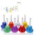 Koogel Coloful Musical Hand Bell Set, 8 Note Diatonic Metal Hand Bells Musical Toy Percussion Instrument for Festival,Musical Teaching,Family Party for Kids