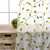 TIYANA Ivy Leaf Embroidered Sheer Panel 84 inch Long Window Crushed Gauze Room Curtain Voile Tulle Window Drapery Rod Pocket (1 Panel, Green Leaf White Sheer, W40 x L84 inch)