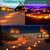 TomCare Solar Lights, 43" Waterproof Flickering Flames 96 LED Torches Outdoor Landscape Decoration Lighting Auto On/Off Pathway Lights for Garden Patio Yard Christmas, Black(4)