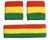 Rasta Colored Sweatbands 1 Headband + 2 Wristbands