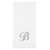 Luxenap 15.8 X 7.9 Inch Linen-Feel Guest Towels, 50 Lettered Hand Towels - Silver Letter 'B', Cursive Font, White Paper Dinner Napkins, airlaid, For Restrooms And Tables - Restaurantware