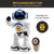 Programmable LED RC Robot Toys - Interactive 12-inch Tall Dancing and Talking Robot for Kids