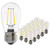 Banord 15 Pack Dimmable 2W S14 Replacement LED Bulbs, 2700K Warm White Waterproof Outdoor String Lights Vintage LED Filament Bulb, Shatterproof E26 Screw Base Edison Light Bulbs